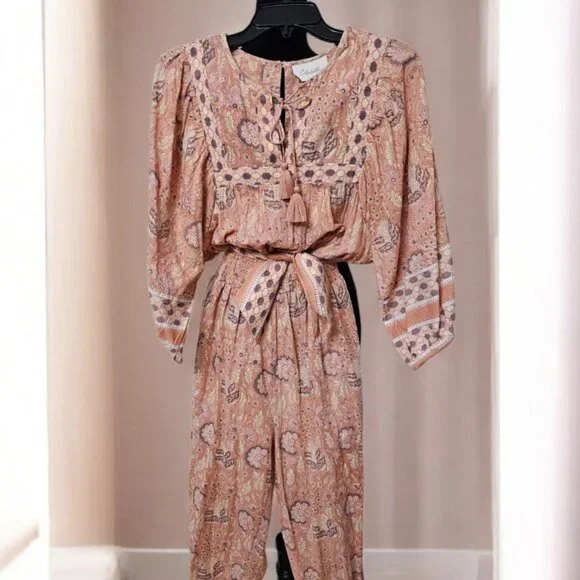 Cleobella Magdalena Bohemian Jumpsuit--Size Large - Picture 7 of 13